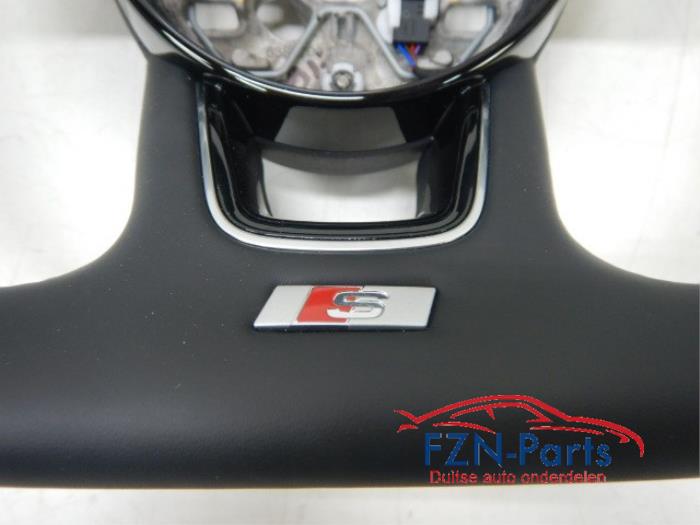 Audi A3 8Y Stuur MF+F1+VIEW Leer Grijs Stiksel