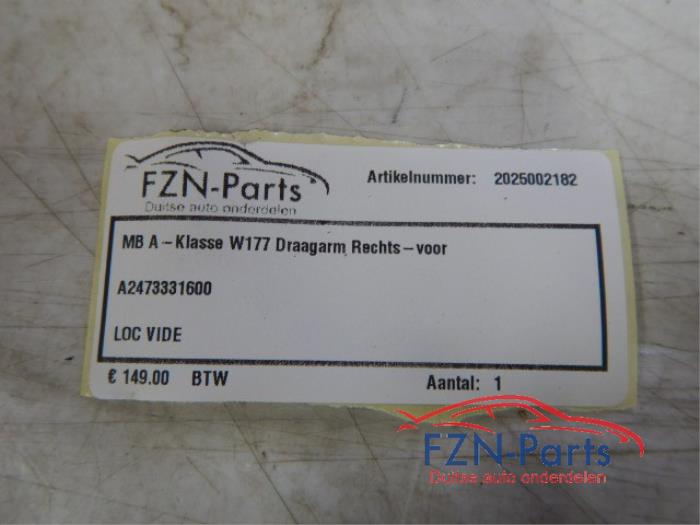 Mercedes-Benz A-Klasse W177 Draagarm Rechts-voor