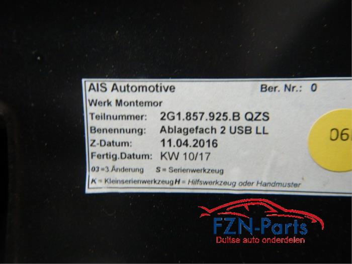 VW Polo 2G Middenconsole Armsteun