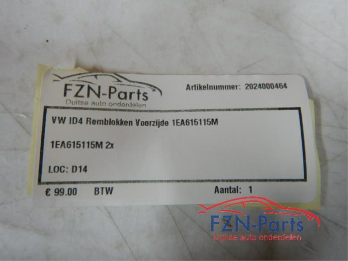 VW ID4 Remblokken Voorzijde