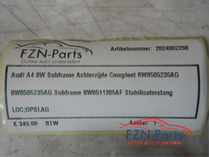 Audi A4 8W Subframe Achterzijde Compleet