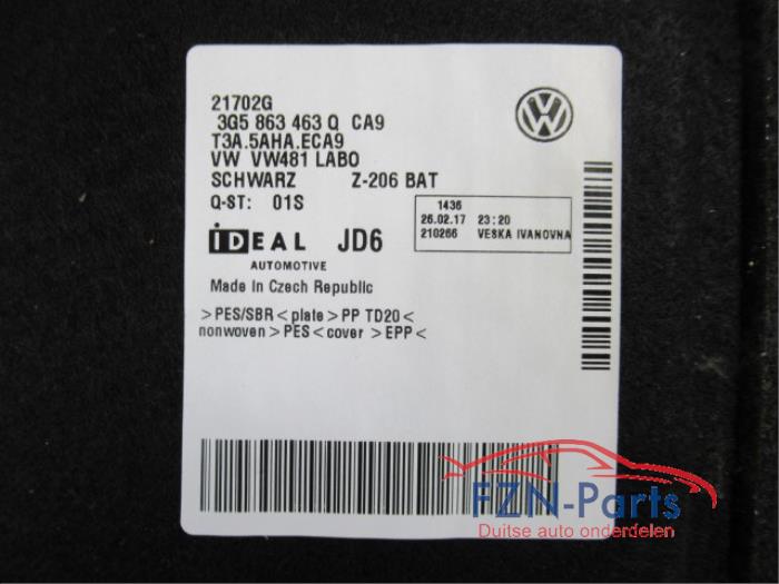VW Passat B8 3G Limousine Laadvloer Bagagevloer