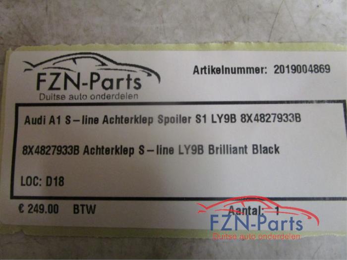 Audi A1 S - Line Achterklep Spoiler S1 LY9B