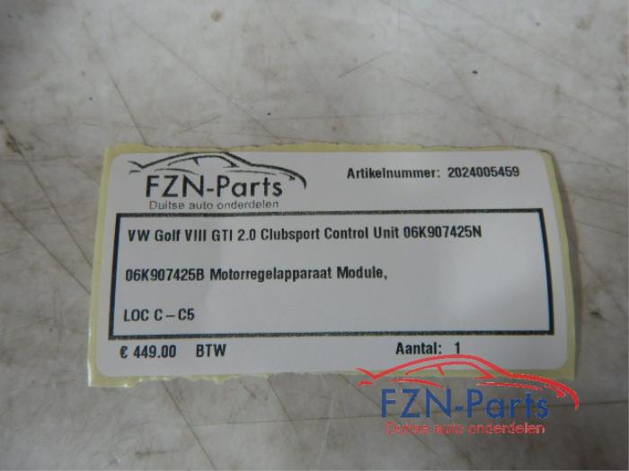 VW Golf 8 GTI 2.0TFSI Clubsport Control unit