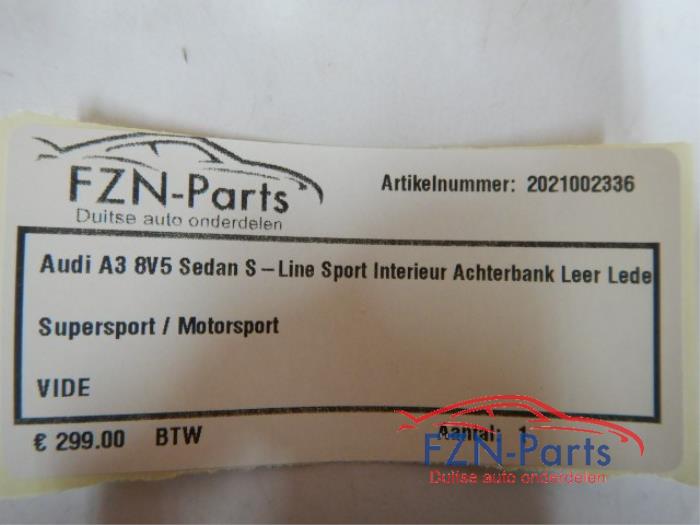 Audi A3 8V5 Sedan S-Line Sport Interieur Achterbank Leer Leder Supersport/Motorsport