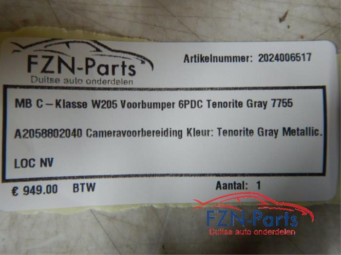 Mercedes-Benz C-Klasse W205 Voorbumper 6PDC Tenorite Gray 7755 A