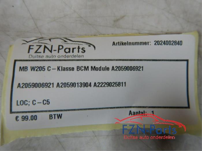 Mercedes-Benz W205 C-Klasse BCM boordnet Module