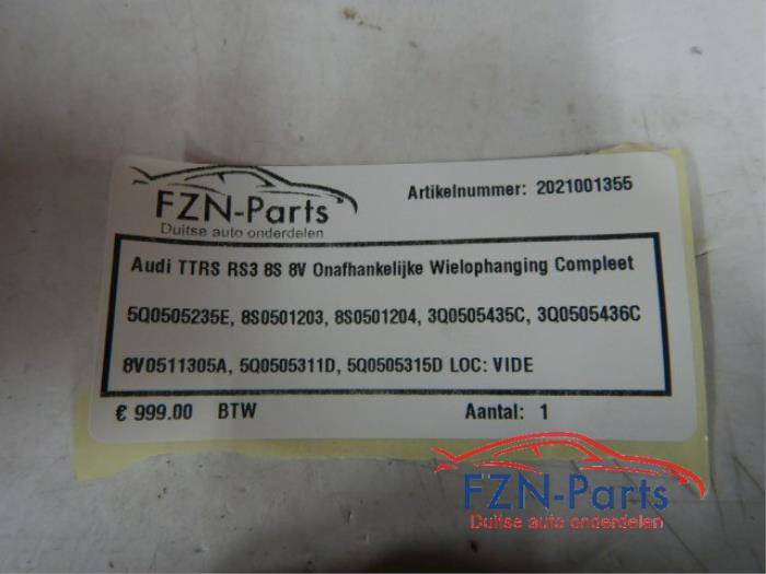 Audi TTRS RS3 8S 8V Onafhankelijke Wielophanging Compleet