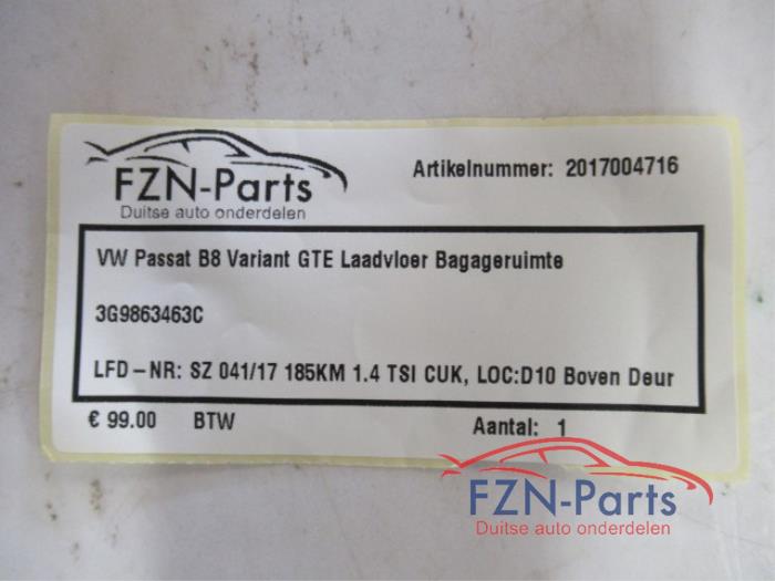 VW Passat B8 Variant GTE Laadvloer Bagageruimte
