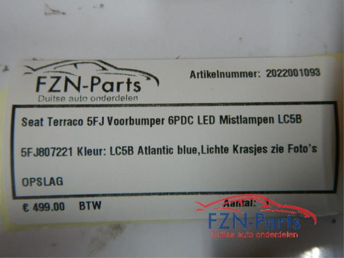 Seat Tarraco 5FJ Voorbumper 6PDC LED Mistlampen LC5B