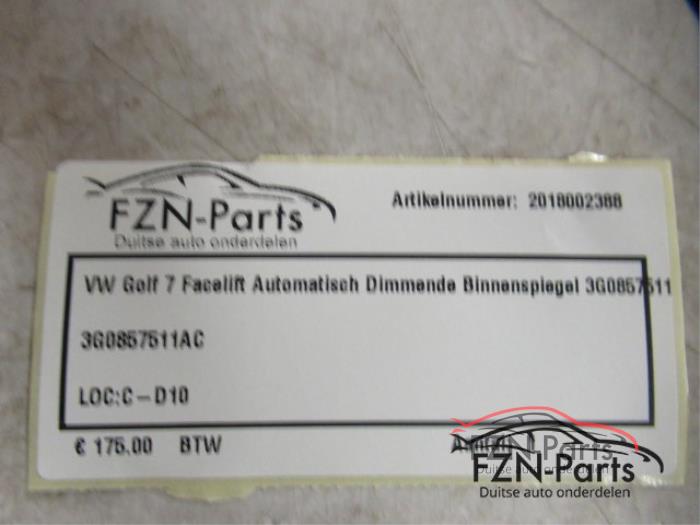 VW Golf 7 Facelift Automatisch Dimmende Binnenspiegel