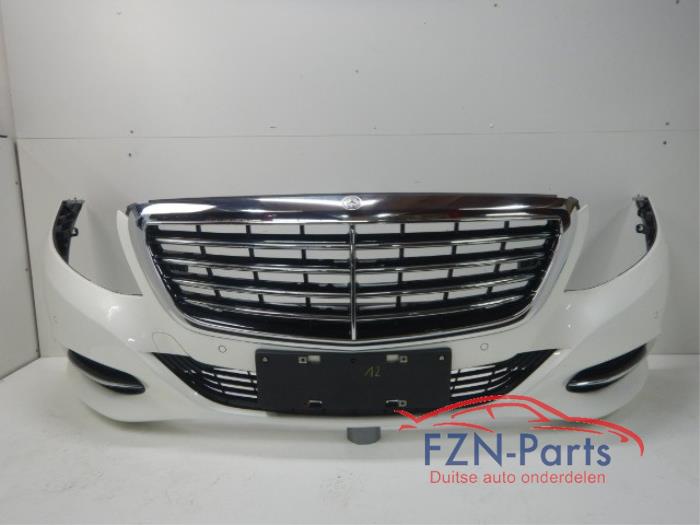 Mercedes-Benz S-Klasse W222 Voorbumper 6PDC Kleur: 9799 Diamantweiss Lakschade Zie fotos
