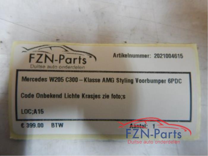 Mercedes W205 C300-klasse AMG styling voorbumper