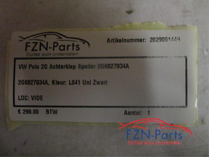 VW Polo 2G GTI R-Line Achterklep Spoiler