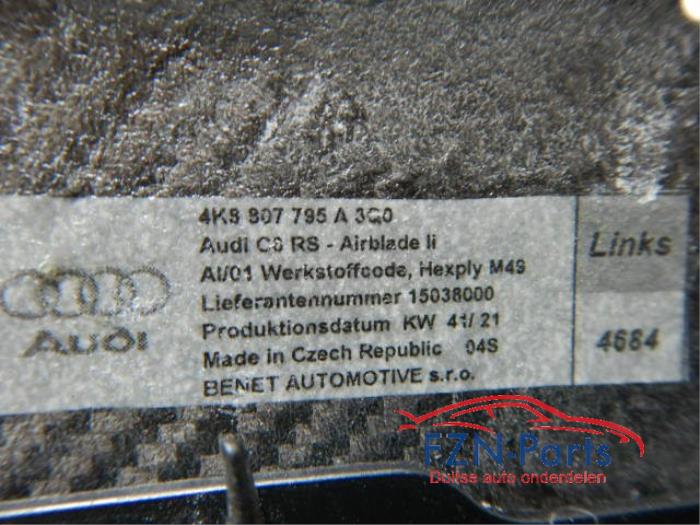 Audi RS6 RS7 C8 Carbon Inleg Voor+Achterbumper Skirts