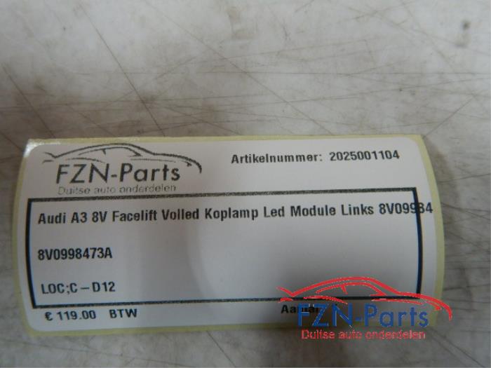 Audi A3 8V Facelift VOLLED koplamp LED Module Links