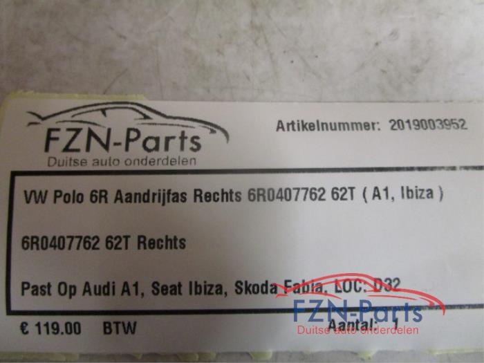 VW Polo 6R Aandrijfas Rechts