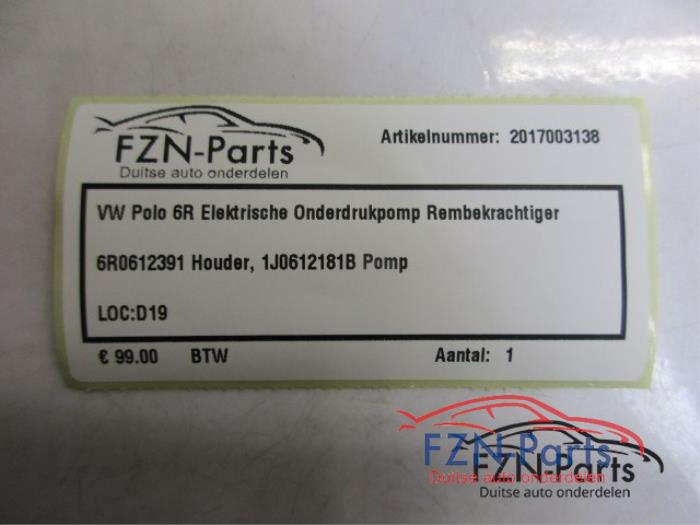 VW Polo 6R Elektrische Onderdrukpomp Rembekrachtiger