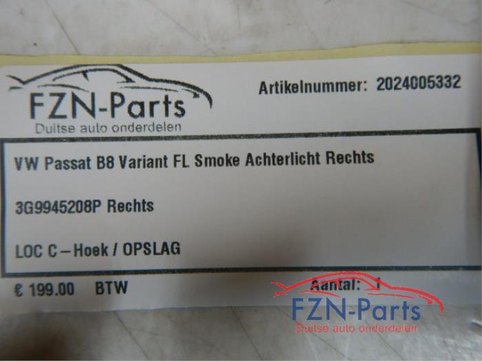VW Passat B8 Variant FL Achterlicht Smoke Rechts