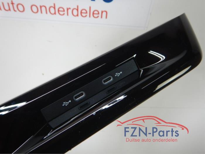 VW Golf 8 5H Inleg Middenconsole Hoogglans Zwart