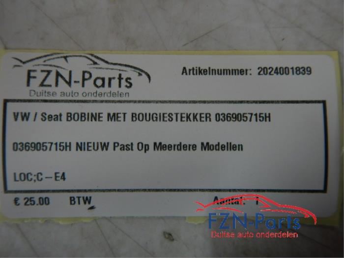 VW/Seat Bobine met Bougiestekker
