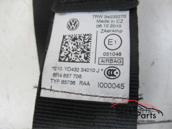 VW Polo 6R/6C Gordel Rechts 5 Deurs