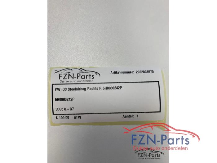 VW ID3 Stoelairbag Links