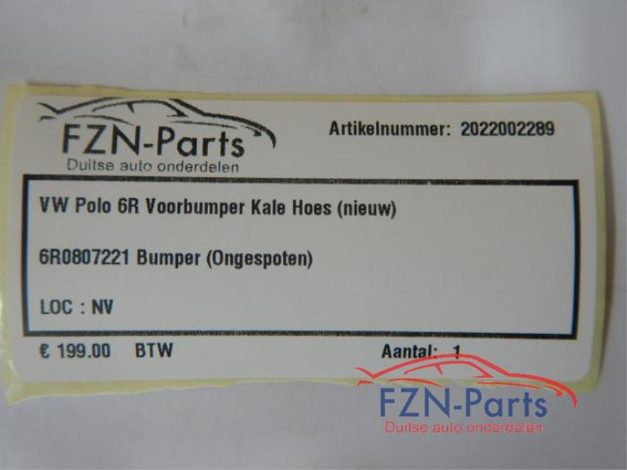 VW Polo 6C Voorbumper Kale hoes NIEUW
