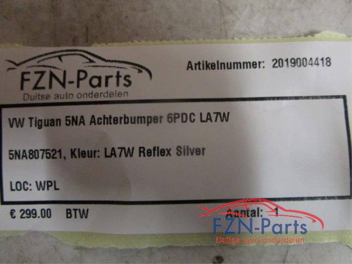 VW Tiguan 5NA Achterbumper 6PDC LA7W