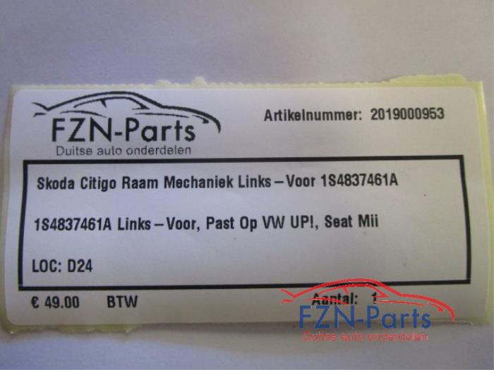 Ruitmechaniek 4Deurs links-voor Skoda Citigo (22743820)