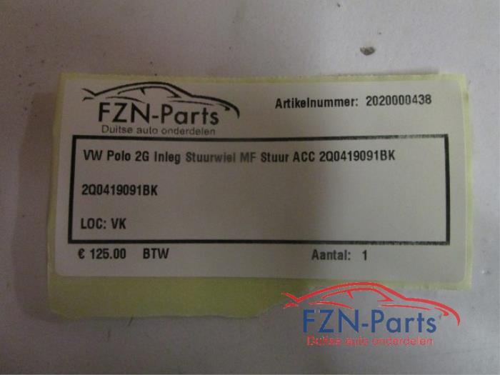 VW Polo 2G Inleg Stuurwiel MF+ Stuur ACC