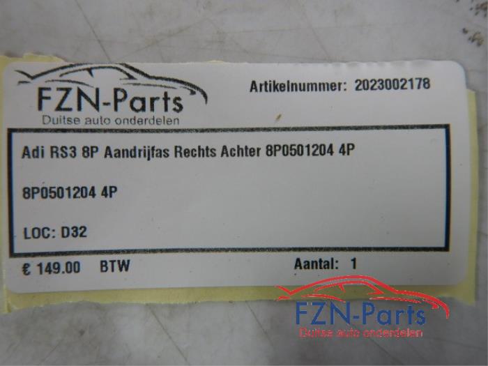 Audi RS3 8P Aandrijfas Rechts-achter