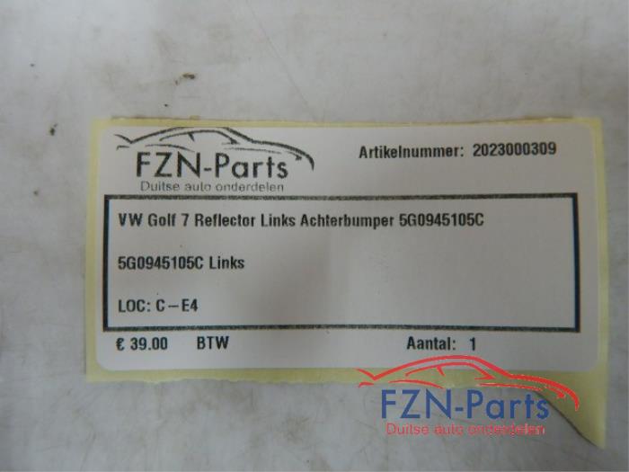 VW Golf 7 5G0 Achterbumper Reflector Links
