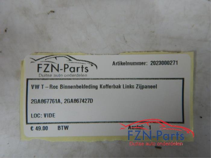 Kofferbakbekleding links Volkswagen T-Roc (22739022)