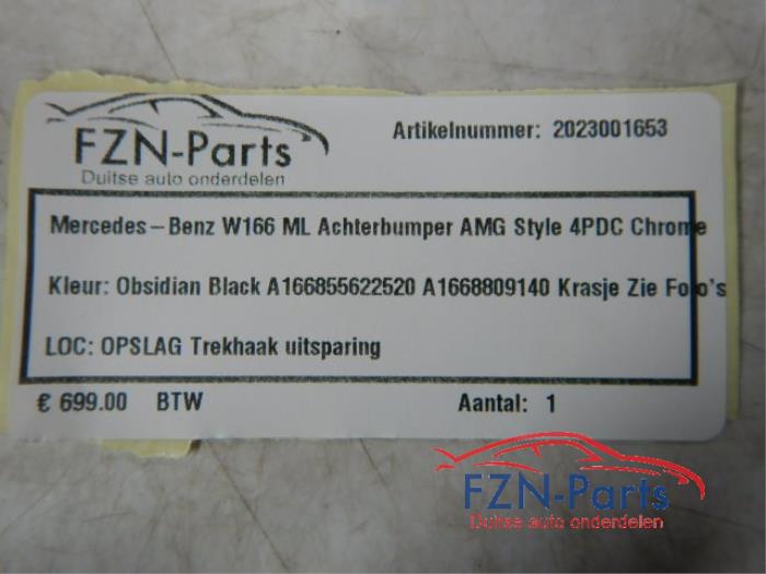 Mercedes-Benz W166 ML-Klasse Achterbumper AMG Style 4PDC