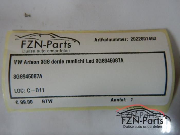 VW Arteon 3G8 Derde Remlicht LED