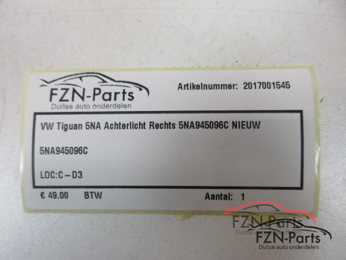 VW Tiguan 5NA Achterlicht LED Rechts