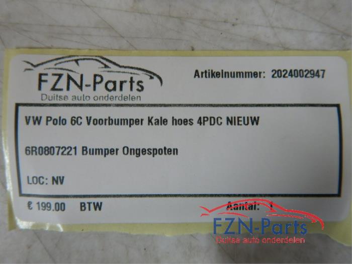 VW Polo 6C Voorbumper Kale Hoes 4PDC NIEUW