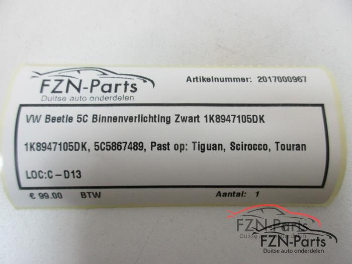 Binnenverlichting voor Volkswagen Tiguan (22740430)
