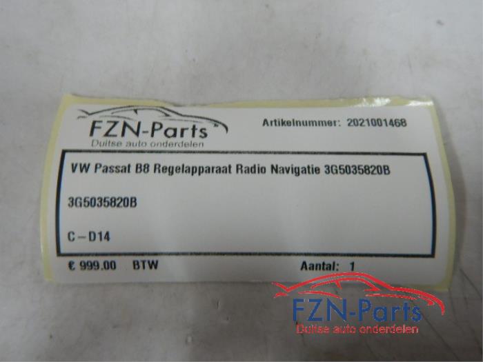 VW Passat B8 Regelapparaat Radio Navigatie