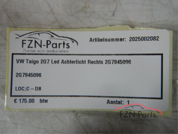 Achterlicht rechts Volkswagen Taigo (22725552)