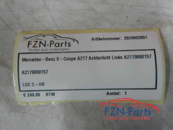 Mercedes-Benz S-Coupe W217 Achterlicht Links