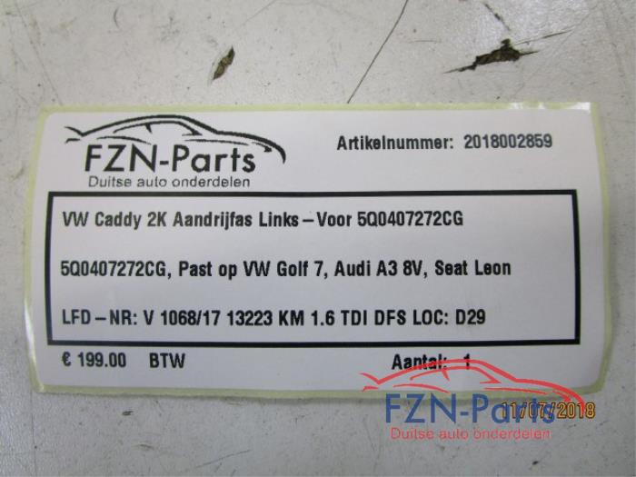 Aandrijfas links-voor Volkswagen Caddy (22725172)
