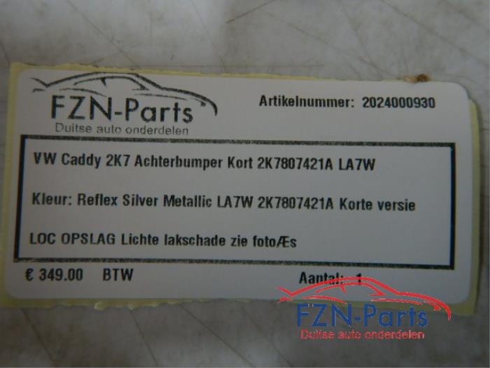 VW Caddy 2K7 Achterbumper Kort