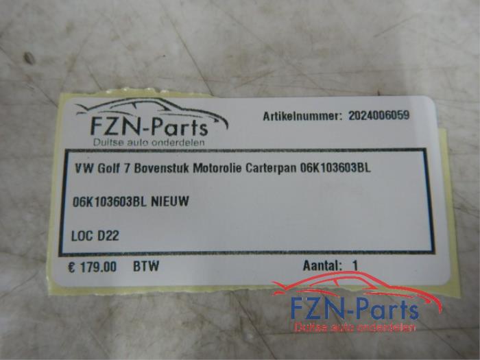 VW Golf 7 Bovenstuk Motorolie Carterpan