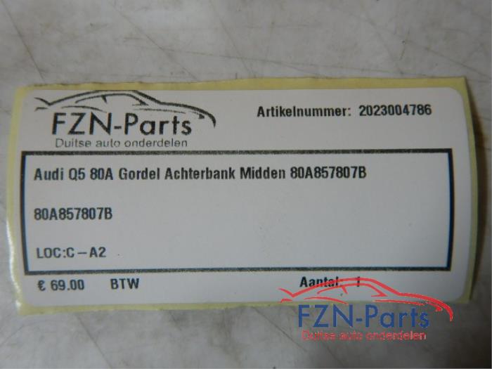 Veiligheidsgordel midden-achter Audi Q5 (22738920)