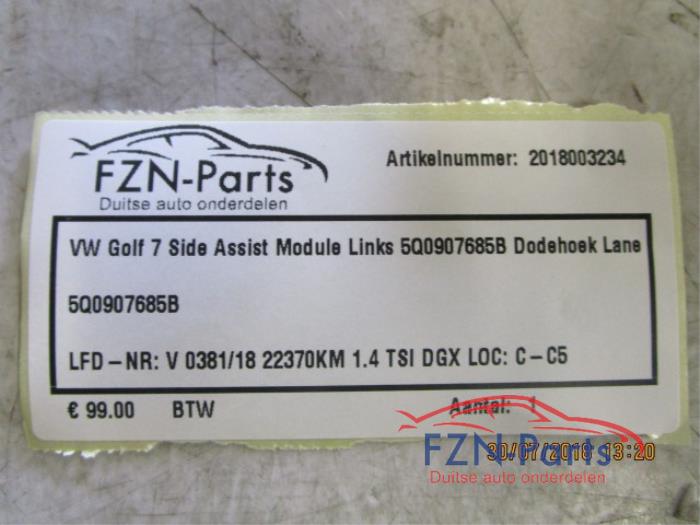 VW Golf 7 Side Assist Module Links