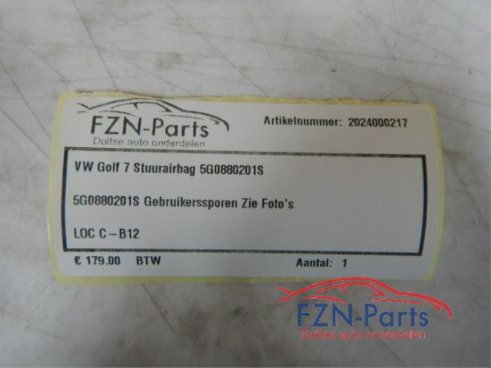 VW Golf 7 Stuurairbag met lichte schade
