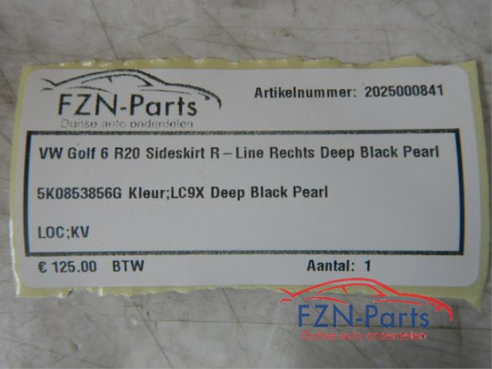 VW Golf 6 R20 Sideskirt R-Line Rechts 5K0853856G LC9X