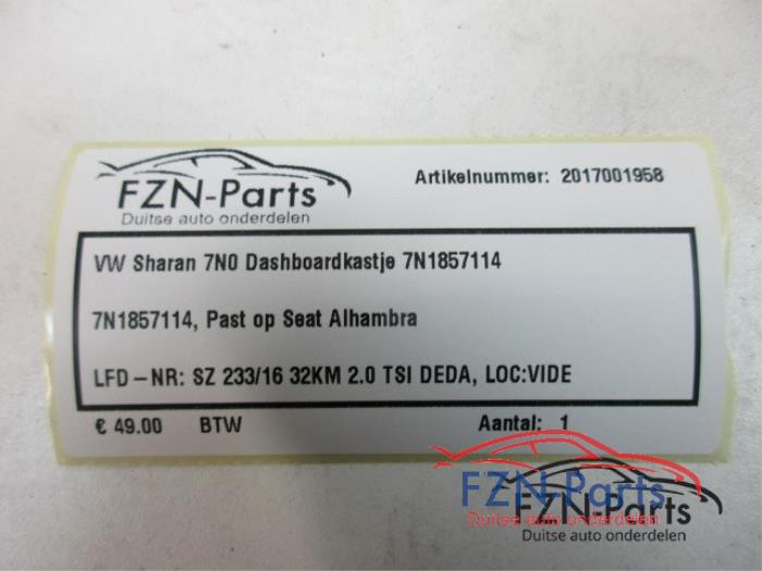 Dashboardkastje Volkswagen Sharan (22729056)